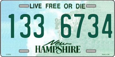 NH license plate 1336734