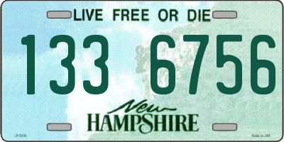 NH license plate 1336756