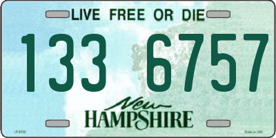 NH license plate 1336757