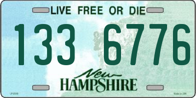 NH license plate 1336776