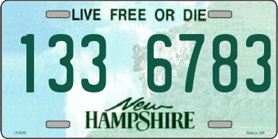 NH license plate 1336783