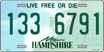 NH license plate 1336791