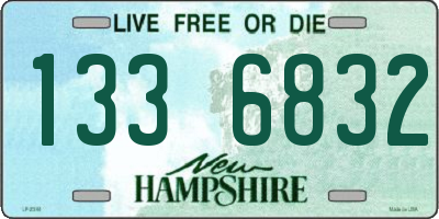 NH license plate 1336832