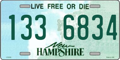 NH license plate 1336834