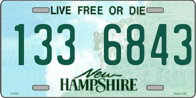 NH license plate 1336843