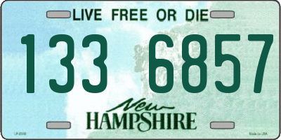 NH license plate 1336857