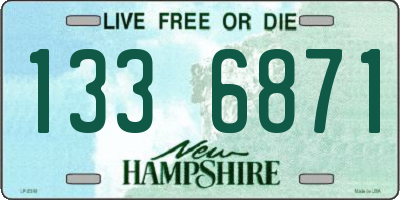 NH license plate 1336871