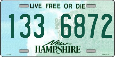 NH license plate 1336872