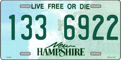 NH license plate 1336922