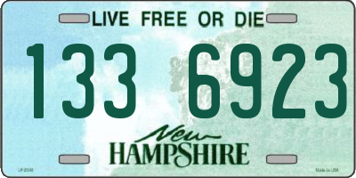 NH license plate 1336923
