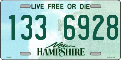 NH license plate 1336928