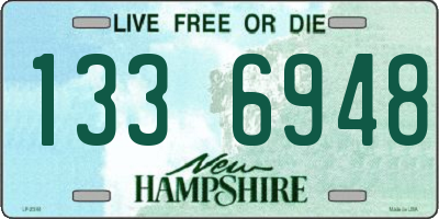NH license plate 1336948