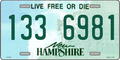 NH license plate 1336981