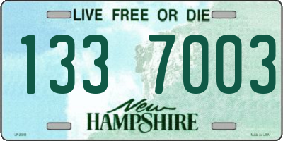 NH license plate 1337003