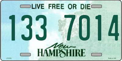 NH license plate 1337014