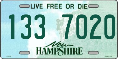 NH license plate 1337020