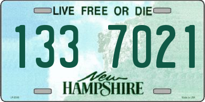 NH license plate 1337021