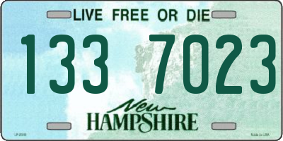 NH license plate 1337023