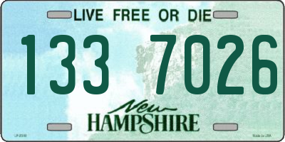 NH license plate 1337026