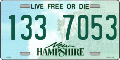 NH license plate 1337053