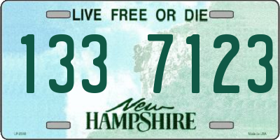 NH license plate 1337123