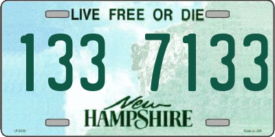NH license plate 1337133