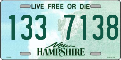 NH license plate 1337138