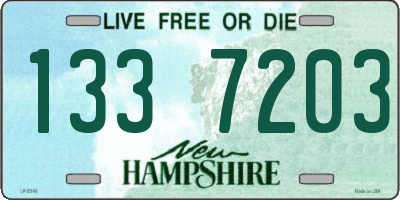 NH license plate 1337203