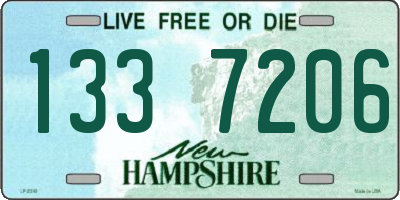 NH license plate 1337206