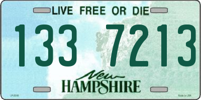 NH license plate 1337213