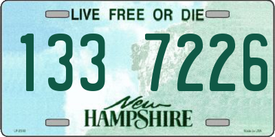 NH license plate 1337226