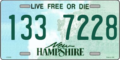 NH license plate 1337228