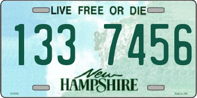 NH license plate 1337456
