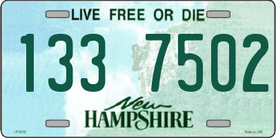 NH license plate 1337502
