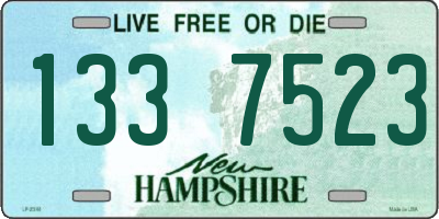 NH license plate 1337523