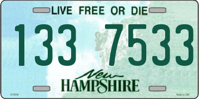 NH license plate 1337533