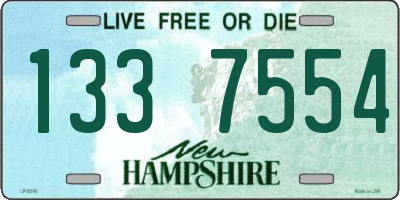 NH license plate 1337554