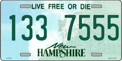 NH license plate 1337555