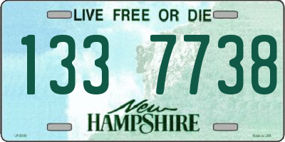 NH license plate 1337738