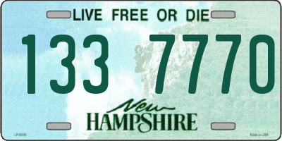NH license plate 1337770
