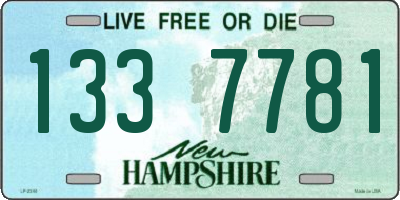 NH license plate 1337781