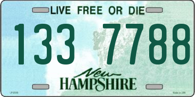 NH license plate 1337788