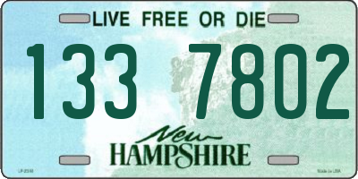 NH license plate 1337802