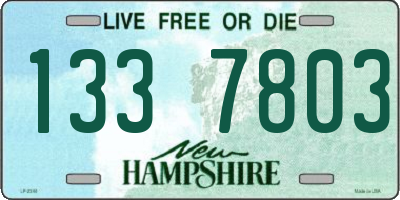 NH license plate 1337803
