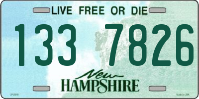 NH license plate 1337826