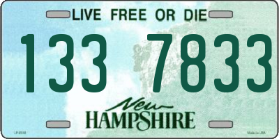 NH license plate 1337833