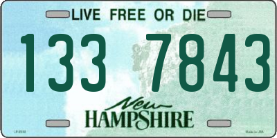 NH license plate 1337843