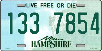 NH license plate 1337854