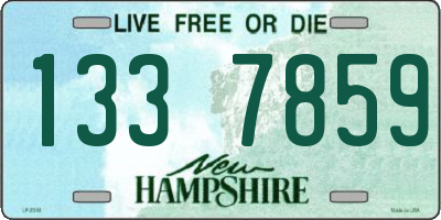 NH license plate 1337859