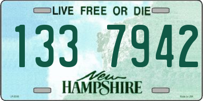 NH license plate 1337942